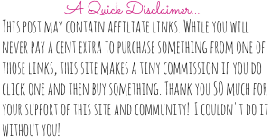 A quick disclaimer